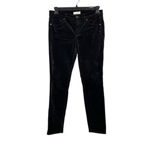 LOFT Black Velvet Modern Skinny Fit Jean Pants Women's Size‎ 29/8